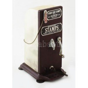 cca 1950 Shermack model 306 bélyegautomata. Működő, szép állapotban / Shermack stamp vending machine. Works well...