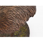 Franz Xaver Bergmann (1861-1936): Emu. Hidegen festett bronz, 1900 körül, jelzett, m: 15,5 cm / Wiener bronze...