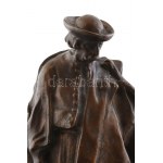 Beszédes János László (1874-1922): Juhász a nyájjal. Öntött patinázott bronz, jelzett...
