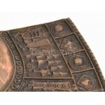 Papp Zoltán fali dísz, bronz, jelzett 22x25 cm
