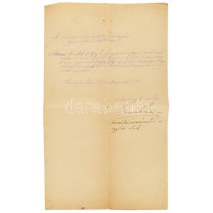 1867. május 28., az Árva megyei Honvédegylet ajánlása Storch Vendel (1827-1886 után) 1848-49-es szabadságharcos...