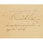 1867. május 28., az Árva megyei Honvédegylet ajánlása Storch Vendel (1827-1886 után) 1848-49-es szabadságharcos...