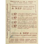 1905 A Nép c. induló újság litho reklám nyomtatvány a címlapon Kossuth Lajossal 12x17 cm