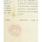 1944 Bp., a Svájci Követség által kiállított menlevél (Schutzpass) Reich Márton és családja részére, 1944. okt. 23...