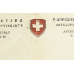1944 Bp., a Svájci Követség által kiállított menlevél (Schutzpass) Reich Márton és családja részére, 1944. okt. 23...