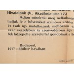 1917 Mindent a hadseregnek! A M. Kir. Honvédelmi Minisztérium Hadsegélyező Hivatalának felhívása, propaganda plakát...