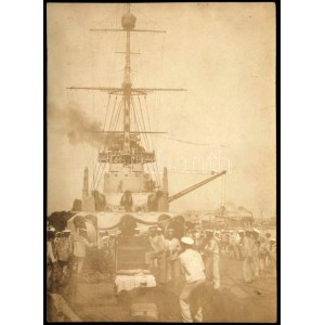 cca 1914-1918 SMS Viribus Unitis, az Osztrák-Magyar Cs. és Kir. Haditengerészet (K. u. k. Kriegsmarine) Tegetthoff...