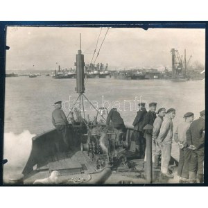 cca 1914-1918 SMS Álmos, az Osztrák-Magyar Cs. és Kir. Dunaflottilla (K. u. k. Donauflottille...