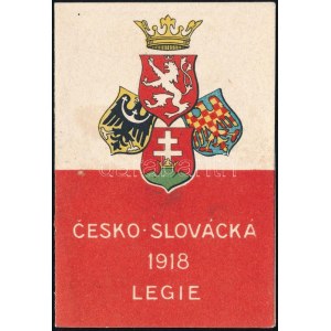 1918 A Csehszlovák Légió kártyanaptára, kinyitható, jó állapotban, 2 sztl. lev., 11x7,5 cm. (A Csehszlovák Légió az I...