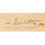 1939 Kárpát Csoport Parancsnokság dicsérő oklevele gyalogos részére, Kárpátalja...