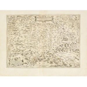 1566 Erdély rézmetszetű térképe. HANC VLTRA VEL TRAN-/ SILVANIAM, QVAE ET PANO-/ DACIA, ET DACIA RIPESIS, VVL-...