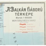 1912 A Balkán-háború térképe, 1:800.000, tervezte és rajzolta: Kogutowicz Manó, Bp., Földrajzi Intézet Rt....