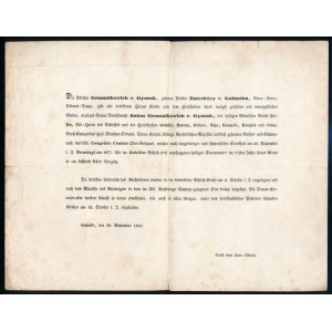 1841 herceg Grassalkovich Antal (1771-1841) birodalmi herceg, királyi kamarás, aranygyapjas vitéz...