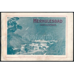 cca 1910 Herkulesfürdő, szecessziós stílusú ismertető prospektus, képekkel gazdagon illusztrálva...