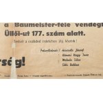 cca 1938 A Magyar Nemzeti Szocialista Párt által kiadott hirdetmény nyilaskeresztes nagygyűlésről, hajtott, restaurált...