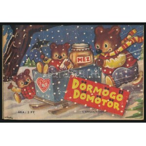 1957 Dörmögő Dömötör. I. évf. 1-9.,11-12. sz. Majdnem teljes első évfolyam. Haránt-alakú élvászon-kötésben...