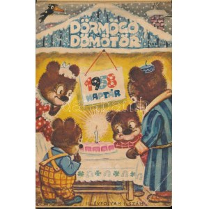 1958 Dörmögő Dömötör. II. évf. 1-12. sz. Teljes második évfolyam. Haránt-alakú kissé kopott félvászon-kötésben...