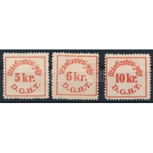 3 klf Utánfizetési jegy D.G.H.T.