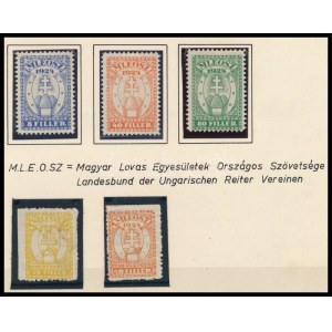 1924 MLEOSZ 5 db tagdíjjegy, ritka!