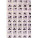 10P számlaillaték bélyeg hajtott teljes ív (150.000)