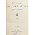 1927 Magyarország tiszti cím- és névtára. XXXVIII. évf. 1927. Szerk. és kiadja a M. Kir. Központi Statisztikai Hivatal...