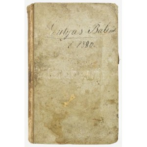 Hindy Mihály: Római régiségtan a tanulók használatára, Pest, 1849, kn., kartonált papír-kötés, kopottas borítóval...