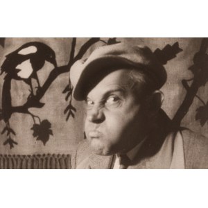 Stanisław Ignacy Witkiewicz Witkacy (1885 Warszawa - 1939 Jeziory na Polesiu), Stanisław Ignacy Witkiewicz, z seansu: Sceny improwizowane - fot. Władysław Jan Grabski, 1932