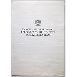 [KACZYŃSKI LECH]. List - maszynopis na firmowym papierze : Kancelaria Prezydenta Rzeczypospolitej Polskiej...