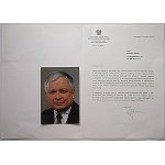 [KACZYNSKI LECH]. Letter - typescript on letterhead : Chancellery of the President of the Republic of Poland....