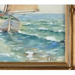 Soter August JAXA-MAŁACHOWSKI (1867-1952), Rybárske lode na mori.
