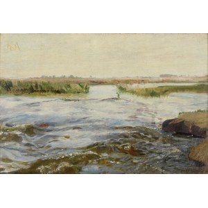 Józef CHEŁMOŃSKI (1849-1914), Lagoon of the Meadow (1891)