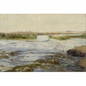 Józef CHEŁMOŃSKI (1849-1914), Zalew łąki (1891)