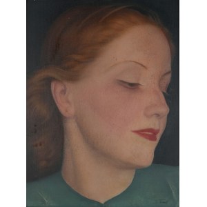 Bruno BREIL (1888-1953), Portret kobiety z blond włosami