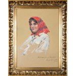 Jerzy KOSSAK (1886-1955), Portret kobiety w kwiecistej chuście (1930)
