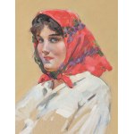 Jerzy KOSSAK (1886-1955), Portrait of a woman in a flowery shawl (1930)