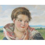 Kasper ŻELECHOWSKI (1863-1942), Portrét dívky v lidovém kroji.