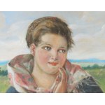 Kasper ŻELECHOWSKI (1863-1942), Portret dziewczyny w stroju ludowym