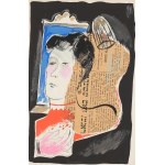 Janusz Maria BRZESKI (1907-1957), Collage mit einer jiddischen Zeitung (1930)