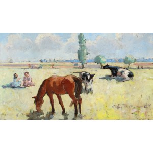 Stefan ROSTWOROWSKI (1921-2000), On the Pasture.