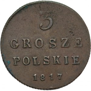 Królestwo Polskie, Aleksander I, 1815-1825, 3 grosze 1817, Warszawa
