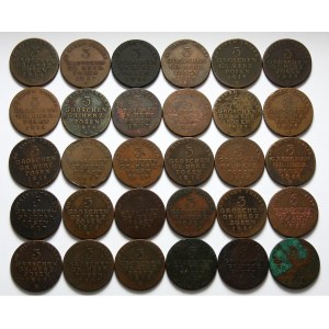 Wielkie Księstwo Poznańskie, Kolekcja monet 3 groszowych 1816-1817, 30 monet