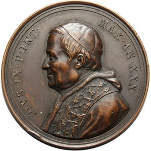Watykan, Pius IX 1846-1878, medal z 1876 r.