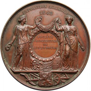 Belgia, Leopold I, medal z wystawy rolniczej w 1848 r.
