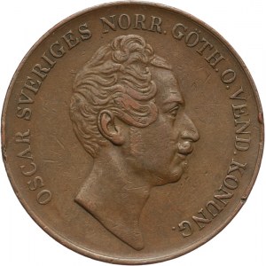 Szwecja, Oskar I, 4 bancoskillings 1849