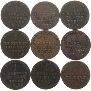 Wielkie Księstwo Poznańskie, Zestaw monet jednogroszowych 1816-1817