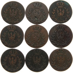 Wielkie Księstwo Poznańskie, Zestaw monet jednogroszowych 1816-1817