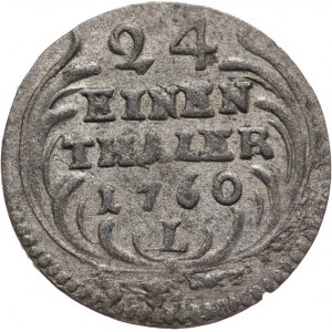 August III Sas 1733 - 1763, 1/24 talara (grosz) 1760 L, L.D.C.