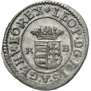 Węgry, Leopold I 1658-1705, denar 1693/KB, Krzemnica