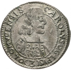 Austria, Ołomuniec biskupstwo, Karol II z Liechtenstein 1664-1695, 3 krajcary 1665