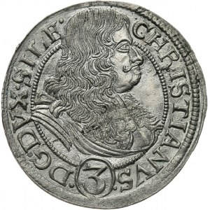 Śląsk, Księstwo Legnicko-Brzesko-Wołowskie - Krystian Wołowski 1639-1673, 3 krajcary 1670 CB, Brzeg